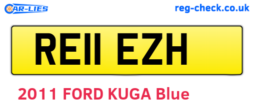 RE11EZH are the vehicle registration plates.