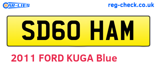 SD60HAM are the vehicle registration plates.