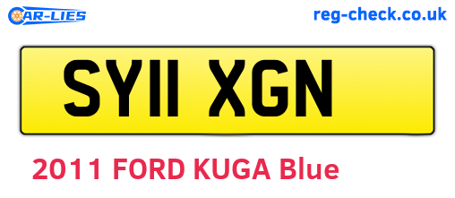 SY11XGN are the vehicle registration plates.
