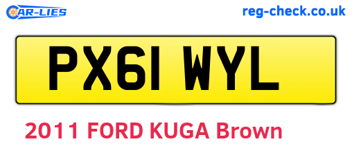 PX61WYL are the vehicle registration plates.