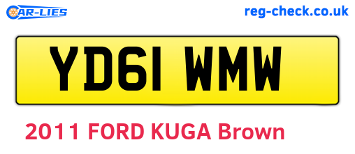 YD61WMW are the vehicle registration plates.