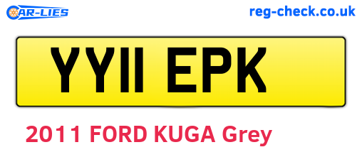 YY11EPK are the vehicle registration plates.