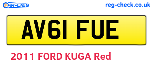 AV61FUE are the vehicle registration plates.