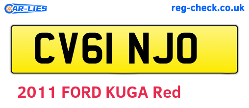 CV61NJO are the vehicle registration plates.
