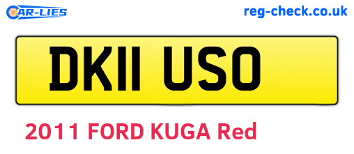DK11USO are the vehicle registration plates.