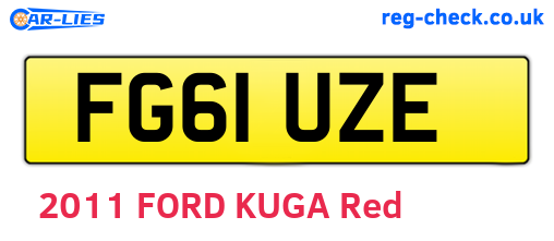 FG61UZE are the vehicle registration plates.