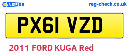 PX61VZD are the vehicle registration plates.