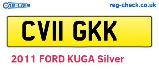 CV11GKK are the vehicle registration plates.