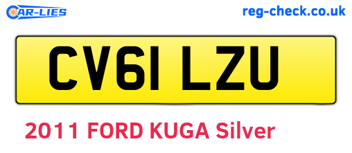 CV61LZU are the vehicle registration plates.