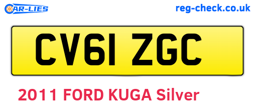 CV61ZGC are the vehicle registration plates.