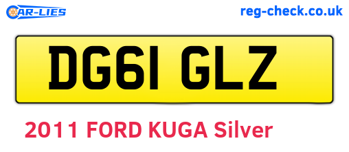 DG61GLZ are the vehicle registration plates.