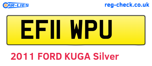 EF11WPU are the vehicle registration plates.