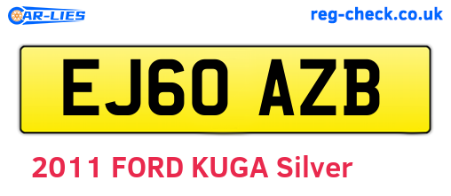 EJ60AZB are the vehicle registration plates.