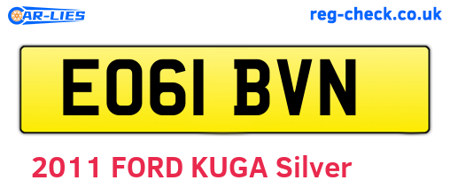 EO61BVN are the vehicle registration plates.