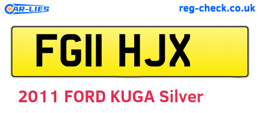 FG11HJX are the vehicle registration plates.