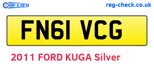 FN61VCG are the vehicle registration plates.