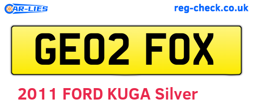 GE02FOX are the vehicle registration plates.