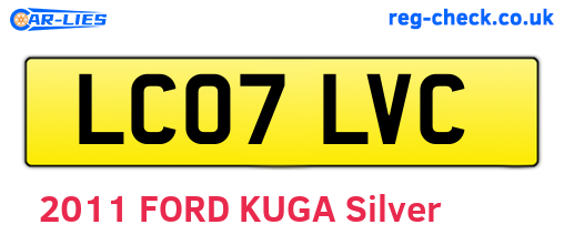 LC07LVC are the vehicle registration plates.