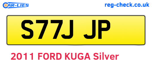 S77JJP are the vehicle registration plates.