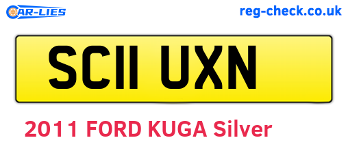 SC11UXN are the vehicle registration plates.