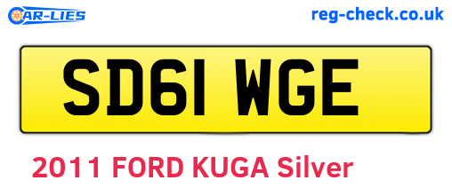 SD61WGE are the vehicle registration plates.