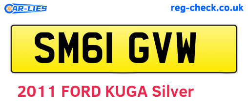 SM61GVW are the vehicle registration plates.