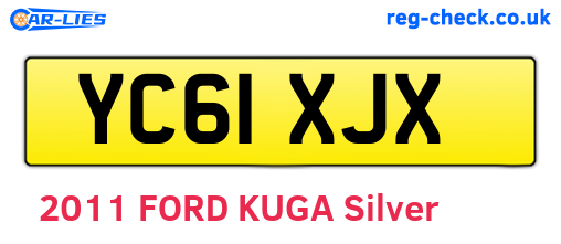 YC61XJX are the vehicle registration plates.