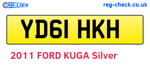 YD61HKH are the vehicle registration plates.