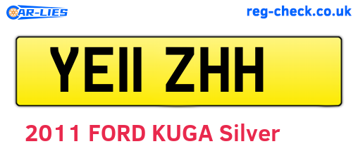 YE11ZHH are the vehicle registration plates.