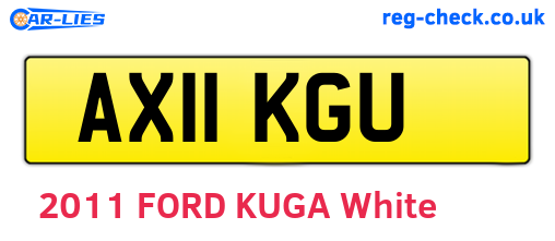 AX11KGU are the vehicle registration plates.