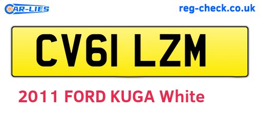 CV61LZM are the vehicle registration plates.