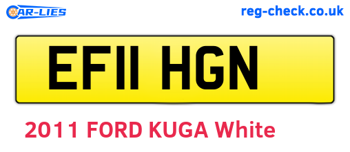 EF11HGN are the vehicle registration plates.