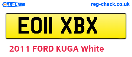 EO11XBX are the vehicle registration plates.