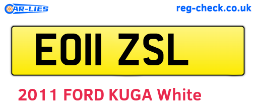 EO11ZSL are the vehicle registration plates.