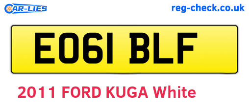 EO61BLF are the vehicle registration plates.