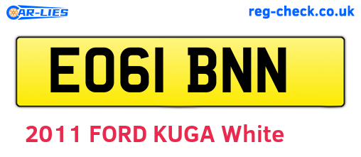 EO61BNN are the vehicle registration plates.