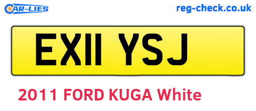 EX11YSJ are the vehicle registration plates.