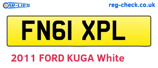 FN61XPL are the vehicle registration plates.