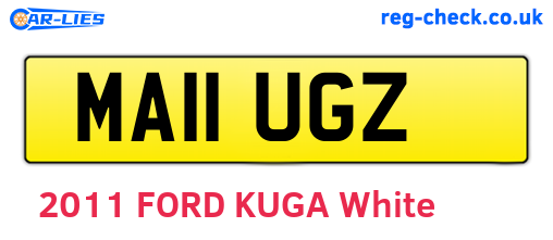 MA11UGZ are the vehicle registration plates.