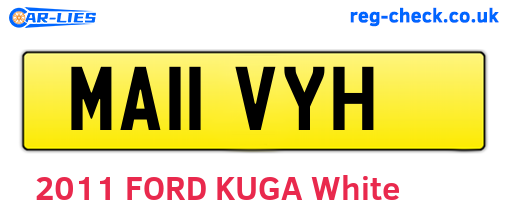 MA11VYH are the vehicle registration plates.