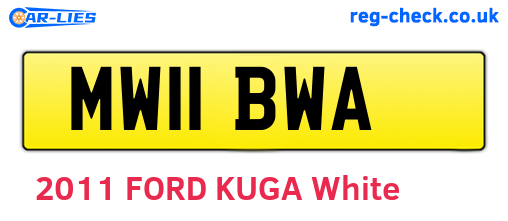 MW11BWA are the vehicle registration plates.