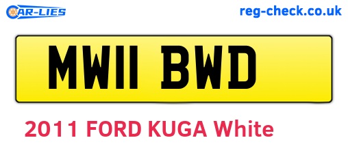 MW11BWD are the vehicle registration plates.