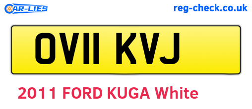 OV11KVJ are the vehicle registration plates.
