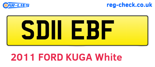 SD11EBF are the vehicle registration plates.