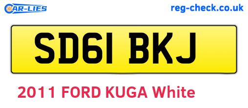 SD61BKJ are the vehicle registration plates.