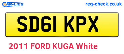 SD61KPX are the vehicle registration plates.