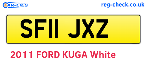 SF11JXZ are the vehicle registration plates.