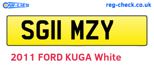 SG11MZY are the vehicle registration plates.