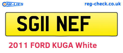 SG11NEF are the vehicle registration plates.