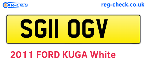 SG11OGV are the vehicle registration plates.